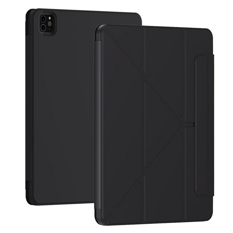 BASEUS Safattach Y-Type Magnetic Stand Case for Pad Pro 12.9 inch 2018/2020/2021 Tri-Fold Tablet Cover PU Leather Protec