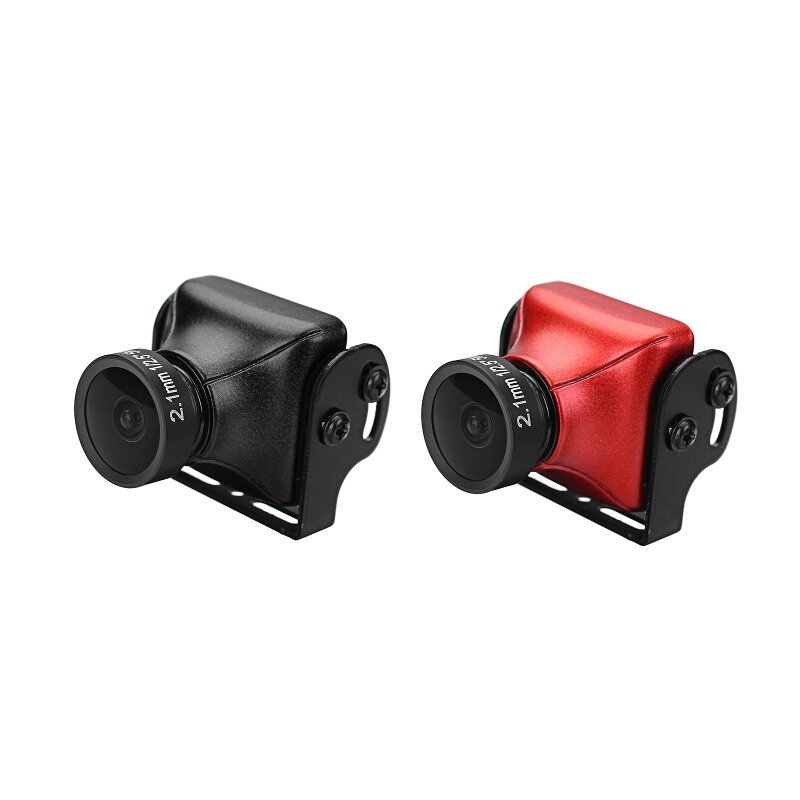 JJA-CM1200 1/3 CMOS 1200TVL Mini FPV-camera 2,1 mm lens 16: 9 PAL / NTSC zwart / rood voor RC Drone