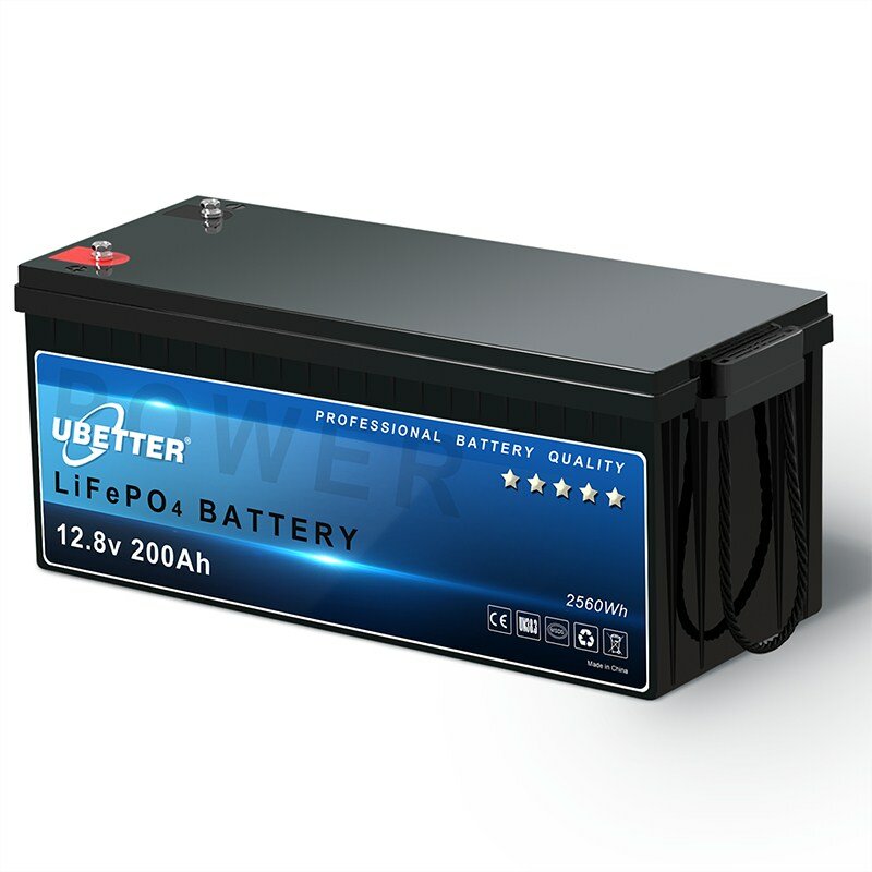 [EU Direct] 12V 200Ah LiFePO4 Battery Lithium Battery with 200A BMS 4000 Times Deep Cycle Rechargeable Lithium Battery Max. 2560 Wh Perfect for Motorhomes, Solar Systems, Caravans, Off-Grid