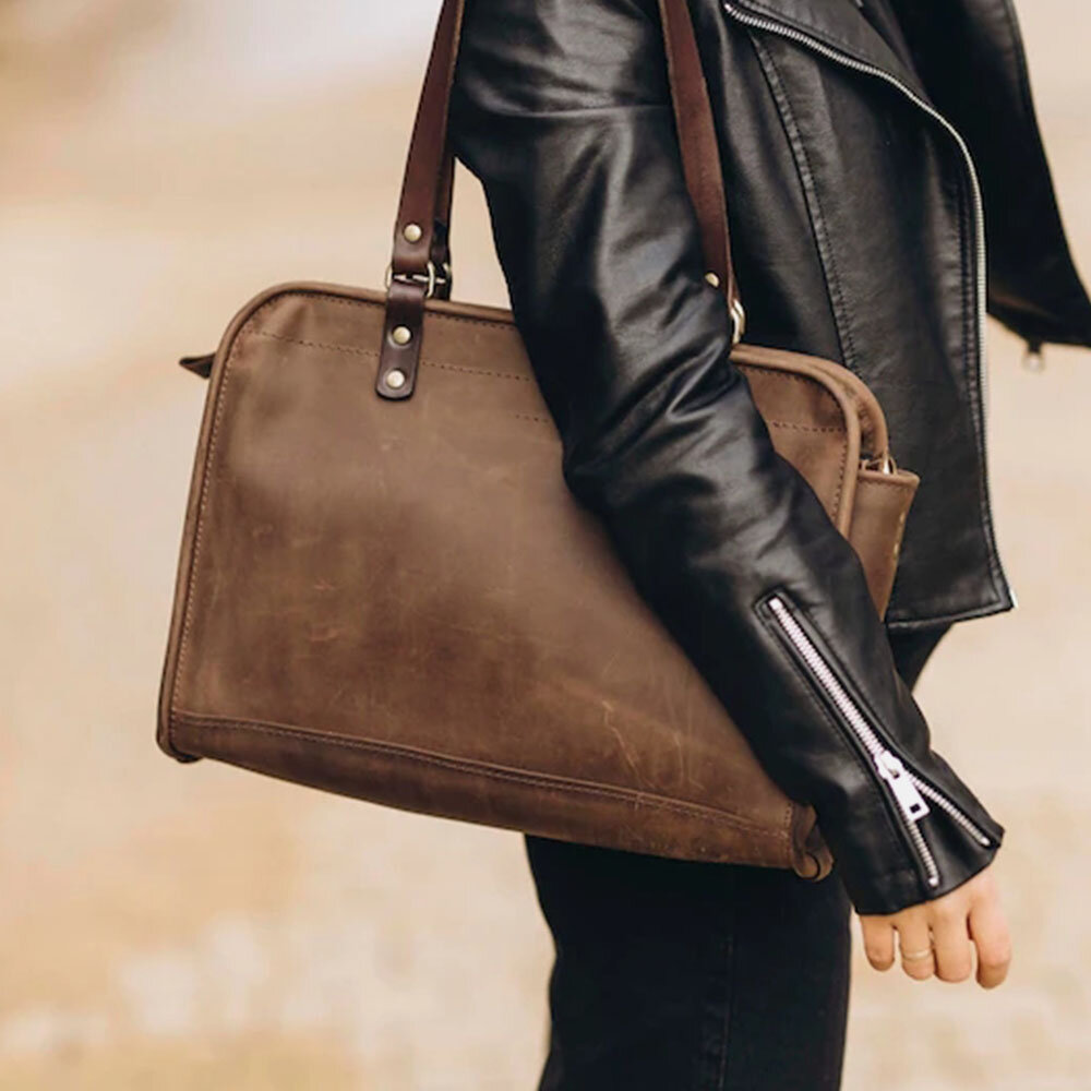 Women Faux Leather Large Capacity Tote Handbag Vintage Anti-Theft Crossbody Bags