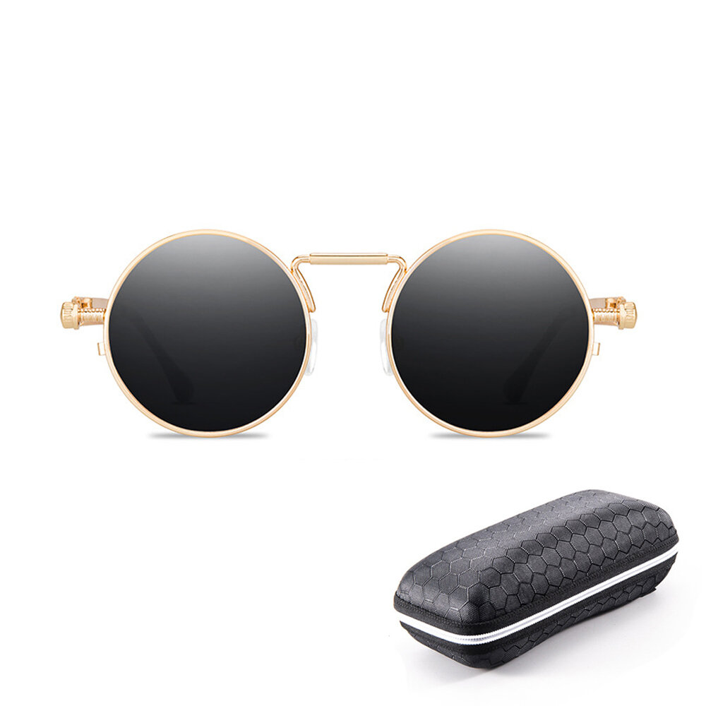 

BIKIGHT новые солнцезащитные очки UV400 антибликовое зеркало круглое металлическое солнце Очки Винтаж стимпанк для мужчи