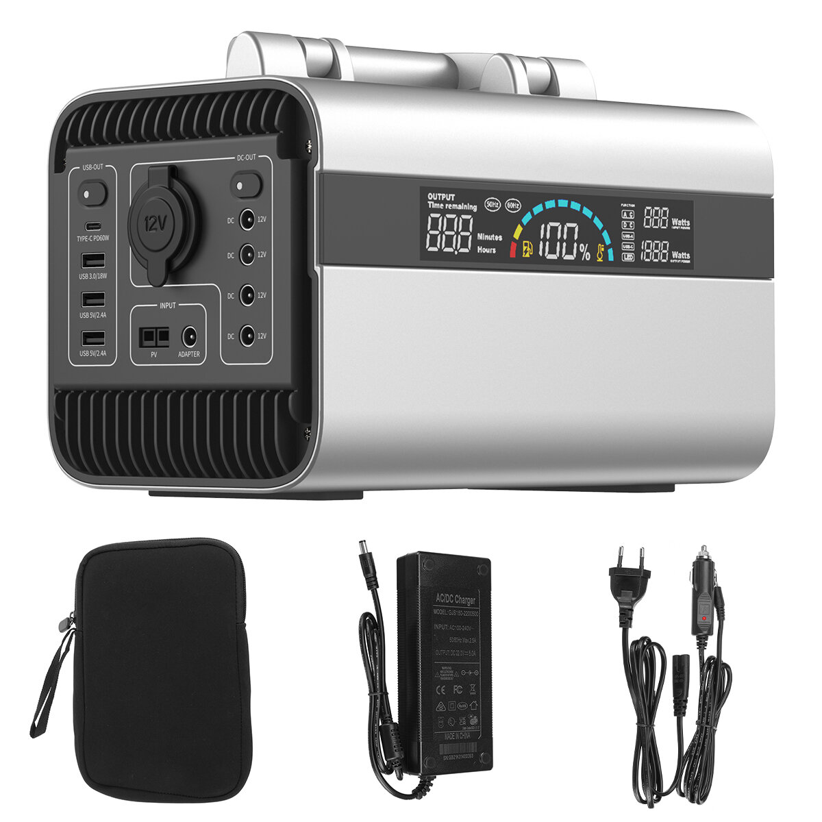 600W 156000mAh (577Wh) Portable Power Station 220V 50Hz Power Emergency Energy Supply For Camping Tr