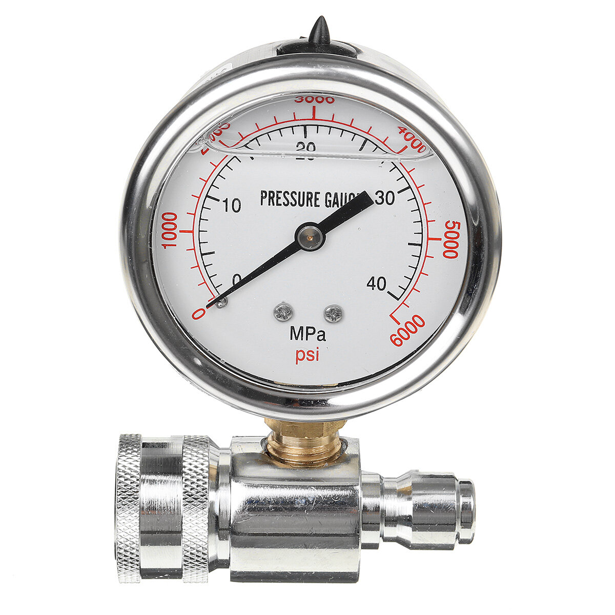 

Axial Hydraulic Pressure Gauge Test 40MPa 6000PSI Stainless Steel Indicator