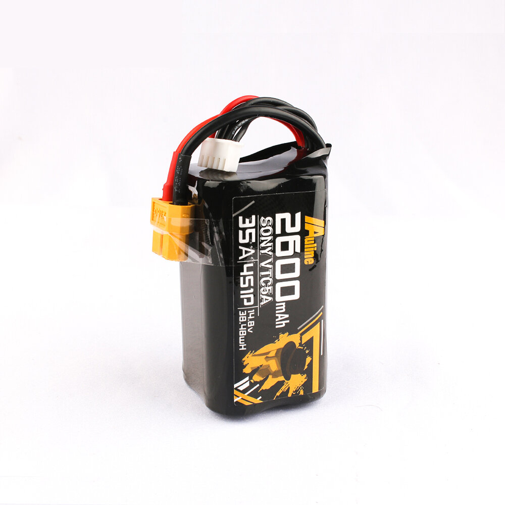 Auline VTC5A 14.8V 2600mAh 4S 35A XT60 Plug Long Rang LR Li-ion Battery for 5inch 7inch RC Drone