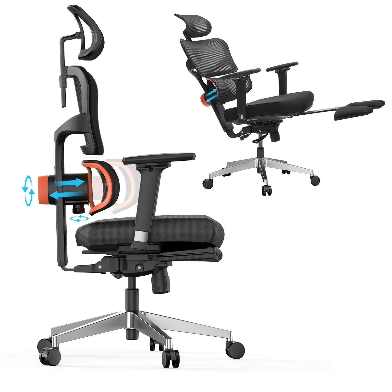 Cadeira de escritório ergonômica NEWTRAL Pro com apoio para os pés