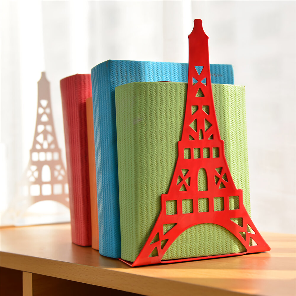 Boekensteun Mode Eiffeltoren Design Boekenplank Grote metalen boekensteun Bureauhouder Standaard voo