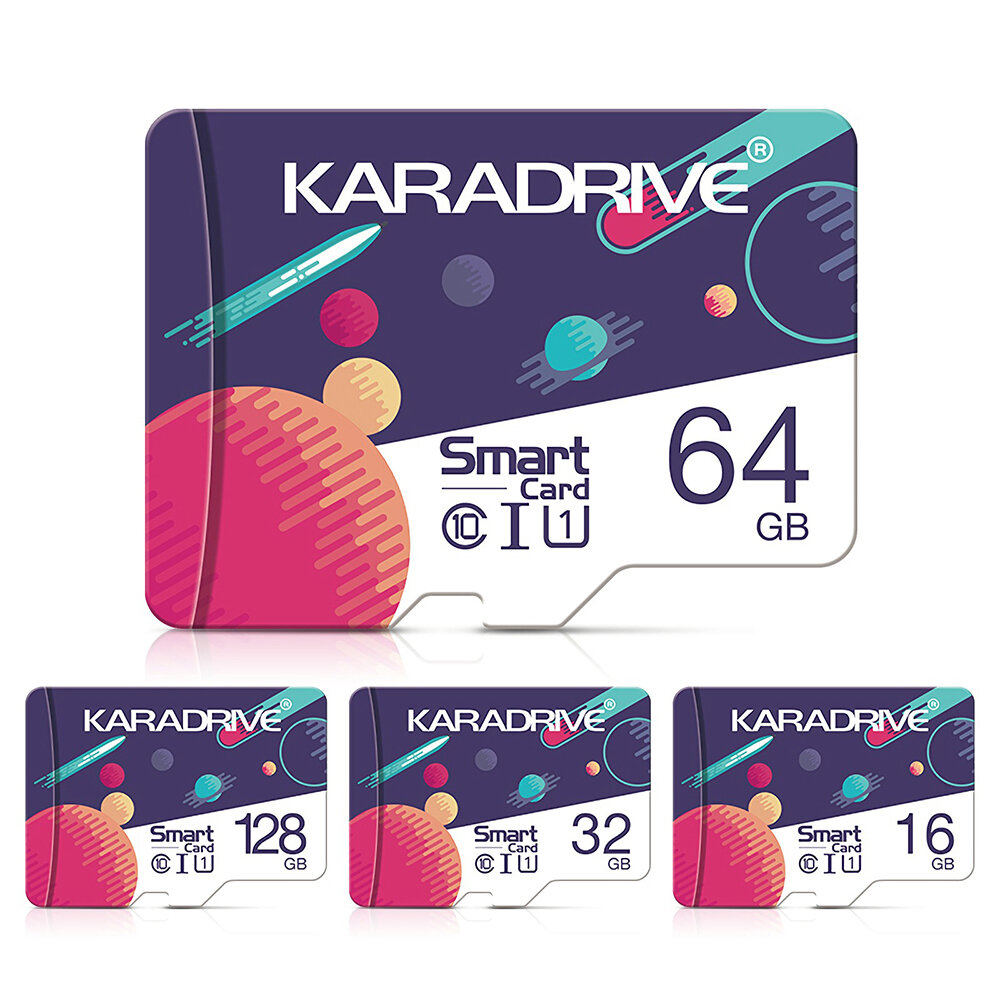 Karadrive 64G Klasse 10 U1 TF-kaart Geheugenkaart 32G 128G 256GB 512G TF Flash Kaart Smart Card