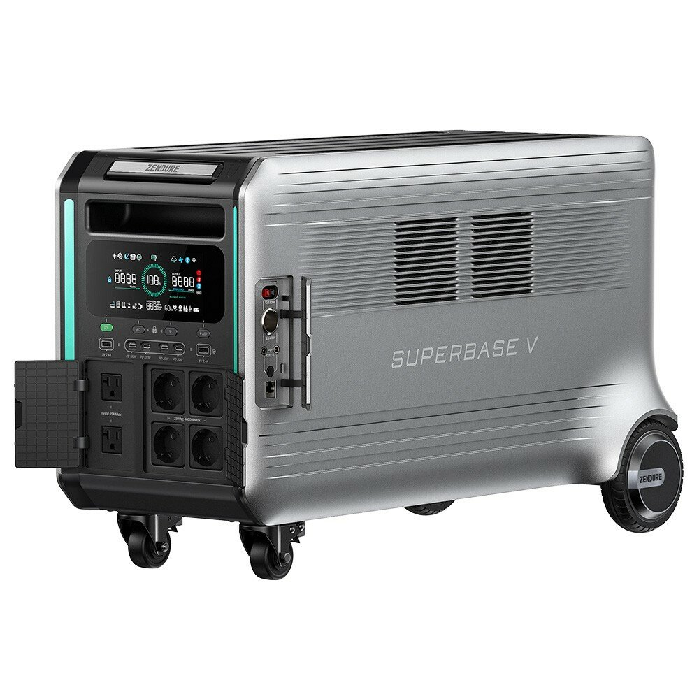 [EU Direct] ZENDURE SuperBase V6400 6438Wh 3800W Portable Power Station Semi-Solid State Battery 3800 AC Output 120V/240V Dual Voltage 16 Outputs and 3000W Solar Input APP Control