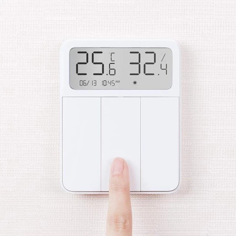 

2021 New Version Xiaomi Mijia Bluetooth Mesh Smart Wall Switch Temperature & Humidity Sensor Thermometer Hygrometer Ligh