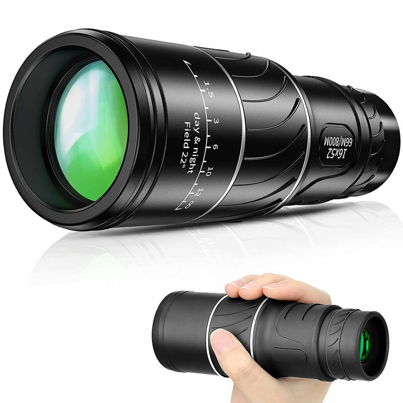 Powerful Monocular Telescope 16x52 Long Range Telescope Prism Compact Monocle for Hunting Camping Watching Equipment