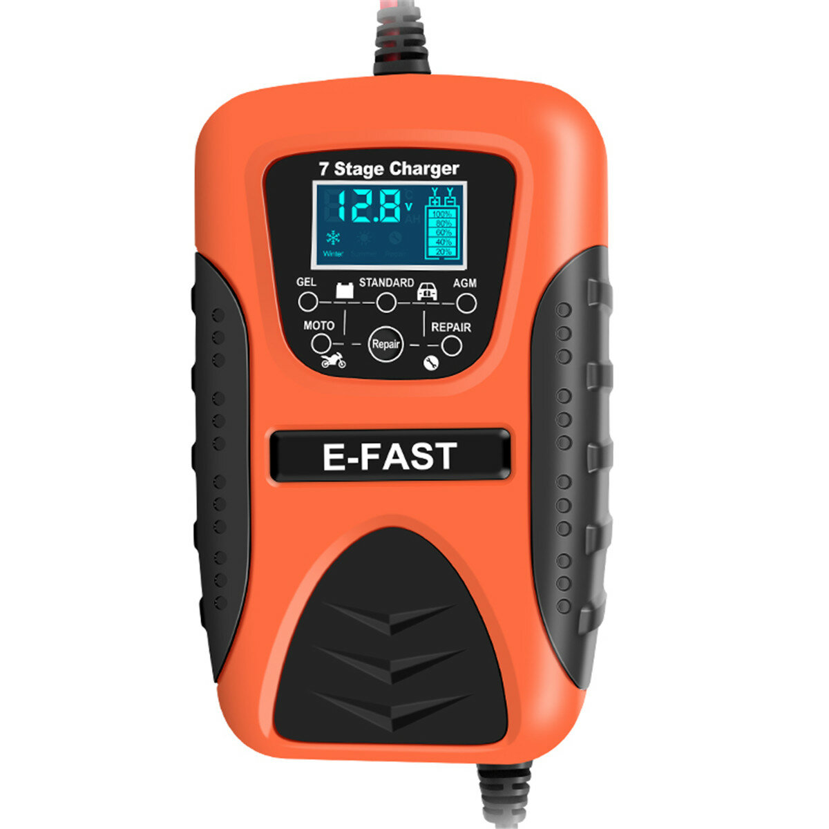 

E-FAST 12V 7A Pulse Repair LCD Зарядное устройство для батареи для автомобилей и мотоциклов свинцово-кислотных, AGM, гел