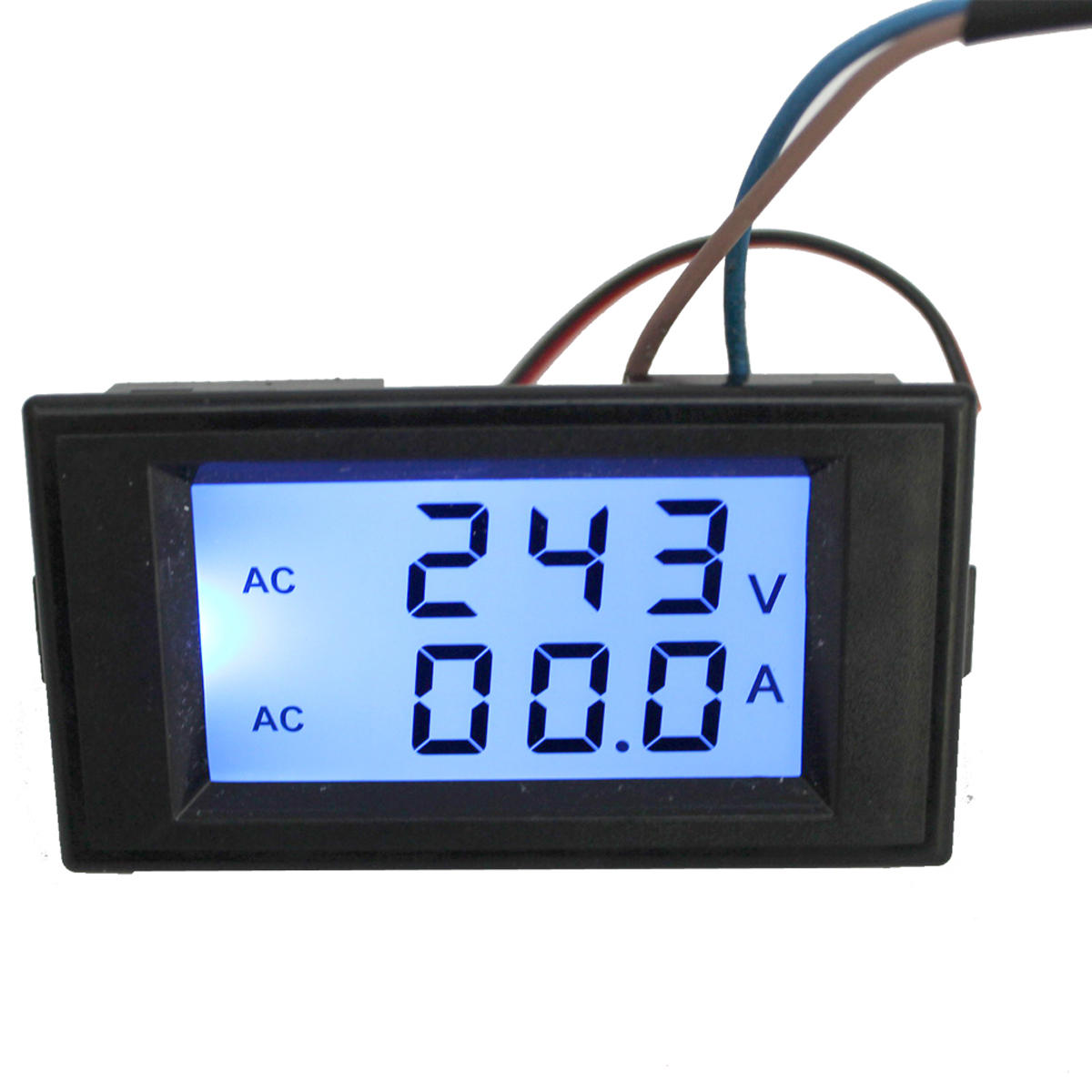 D69-2042 Digitale AC Voltmeter Amp?remeter 300V 100A Blauw LCD Dual Panel Volt Amp Combo Meter + CT 