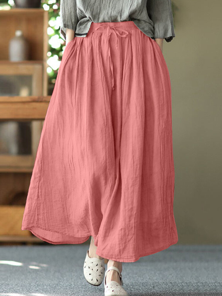 

Повседневная юбка с карманом на эластичной талии