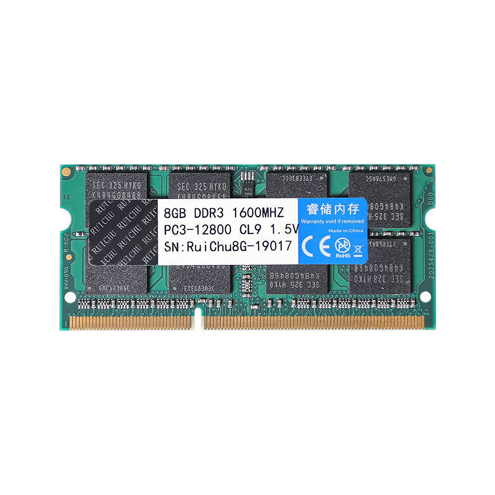RuiChu DDR3 1600MHz 8GB RAM 1.5V 260pin Memory Ram Memory Stick Memory Card for Laptop Notebook