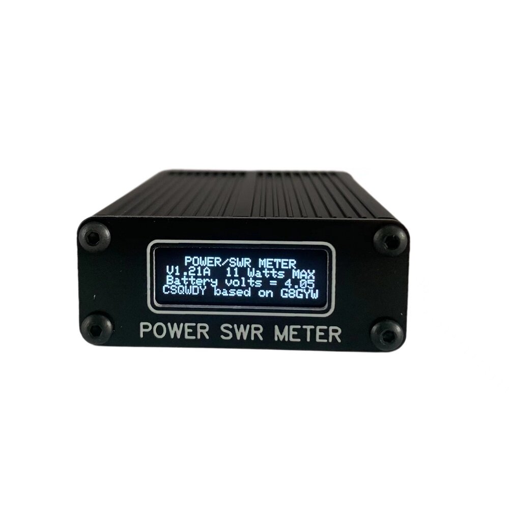 1.6MHz-30MHz 0.1W-11W QRP SWR Mini Desktop Shortwave Power Standing Wave Meter Built-in 400mAh Lithi