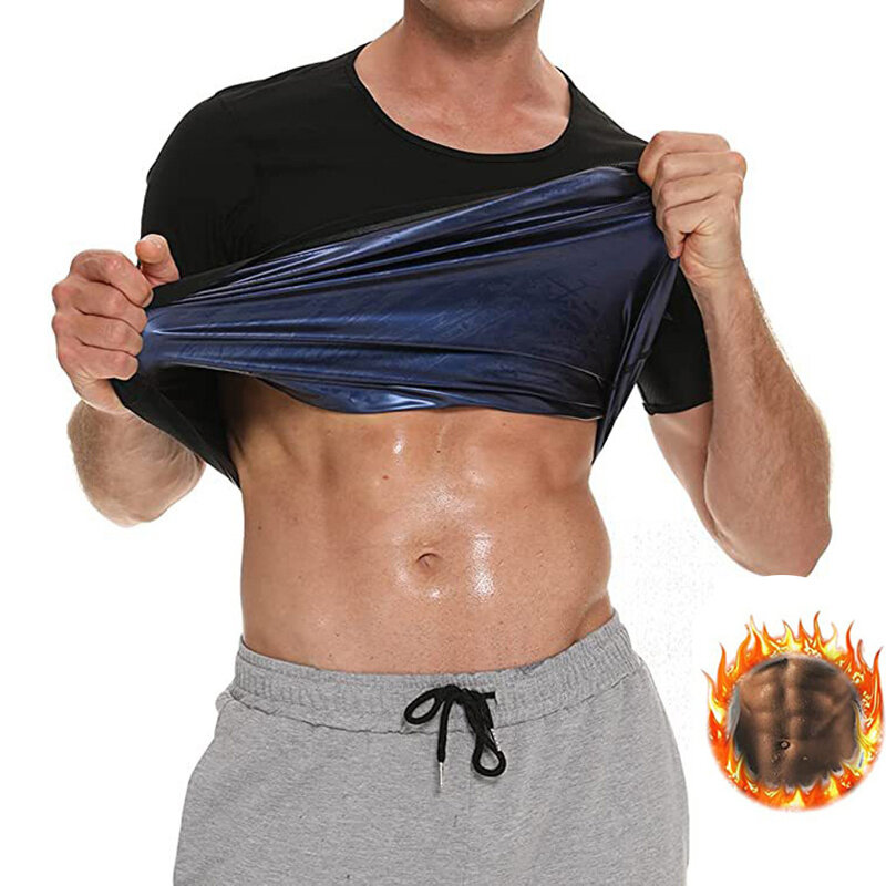 

TENGOO Men Sauna Sweat Vest Hot Compression Shirts Fitness Training Slimming Body Shaper Waist Trainer Gym Exercise Vers