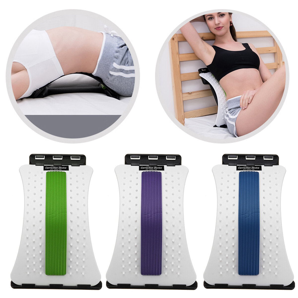 

Back Muscle Massager Stretcher Back Support Posture Corrector Lumbar Traction Spine Fitness Relax Cushion