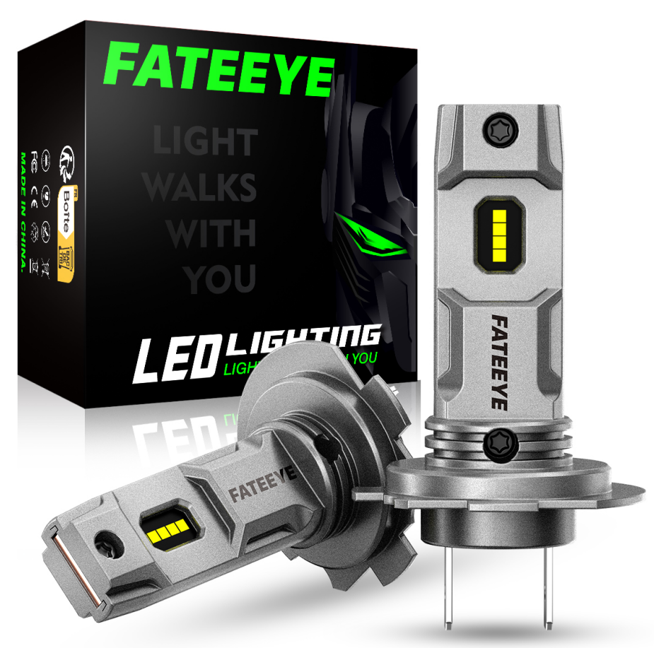 FATEEYE A700-F8 H7 6500K 2PCS 50W Car Headlight LED Bulbs 10000LM Waterproof 12V-24V LED Front Headlamp White Light