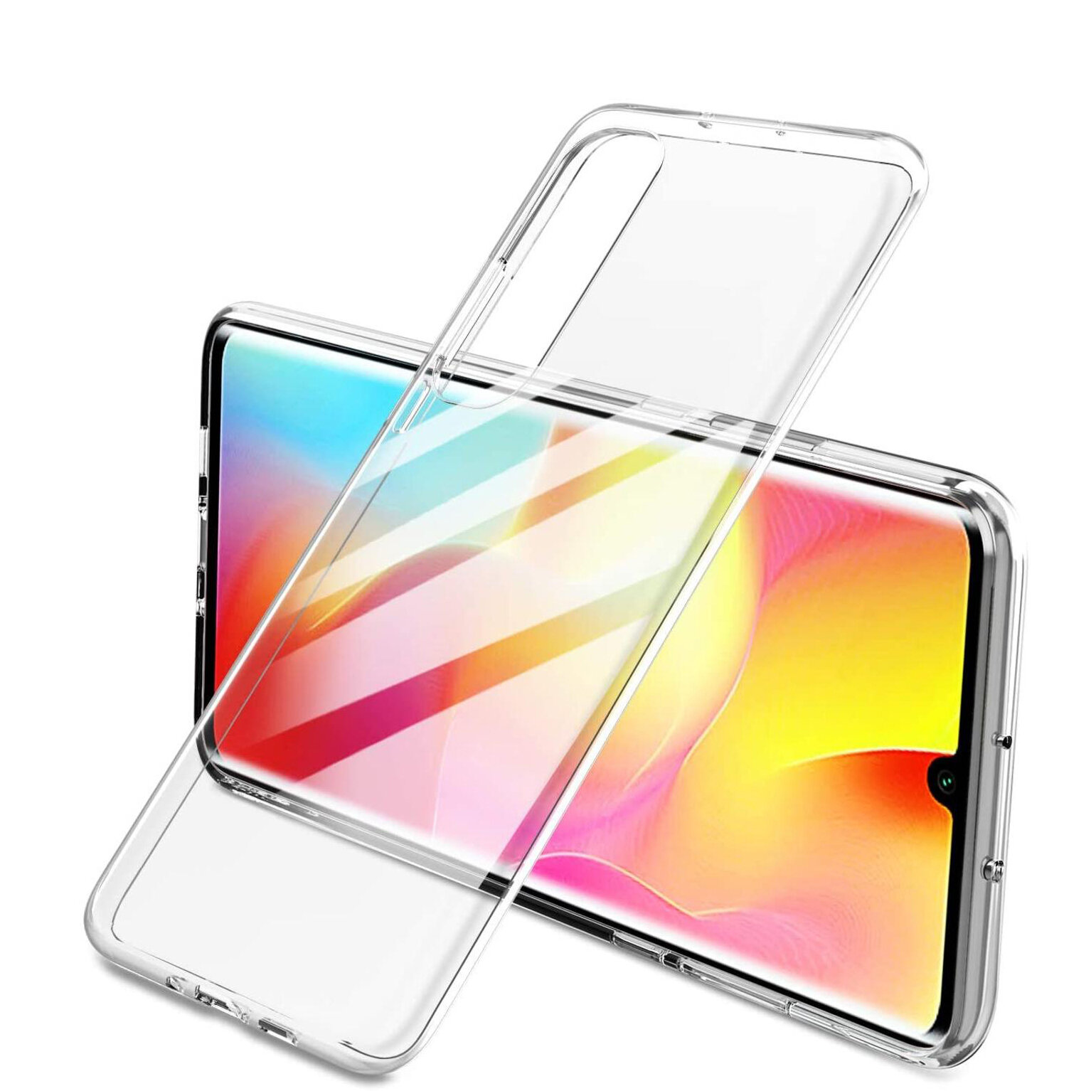 Bakeey voor Xiaomi Mi Note 10 Lite Case Kristal Transparant Schokbestendig Harde pc Niet-gele besche