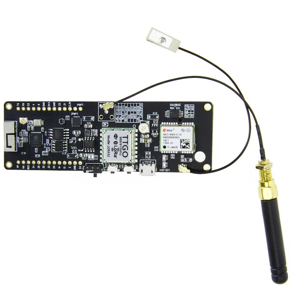 LILYGO? TTGO T-Beam CH9102F QFN24 868/915MHz ESP32 WiFi draadloze Bluetooth-module GPS NEO-M8N SMA L