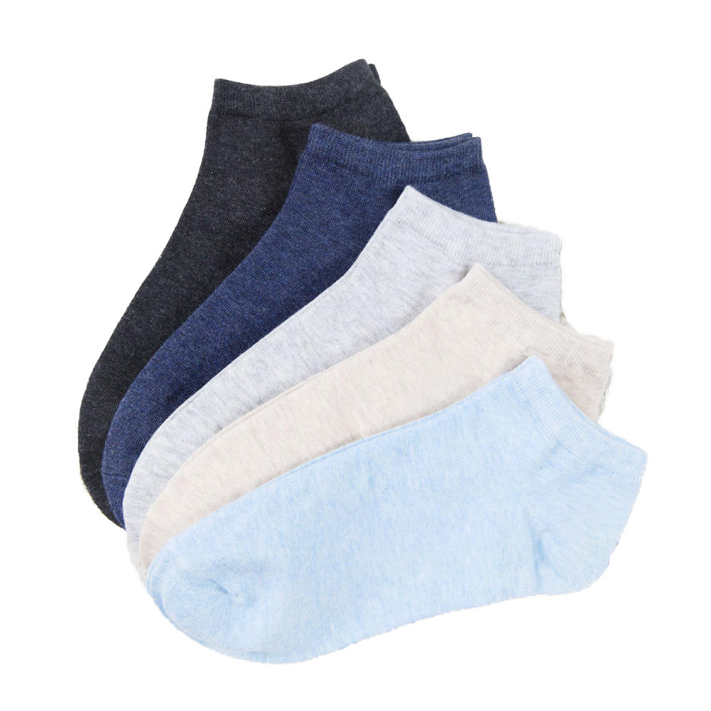 365WEAR 5Pcs Men Ankle Socks Cotton Anti-bacterial Highly Elastic No Fade Socks