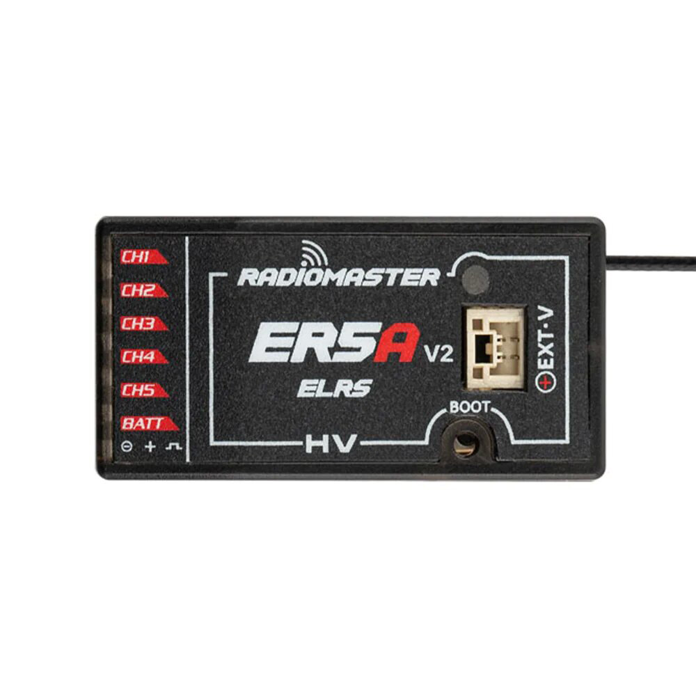 

Radiomaster ER5A V2 2.4GHz 5CH ELRS PWM Receiver for MT12 Pocket Boxer TX16S Zorro ELRS Radio Transmitter