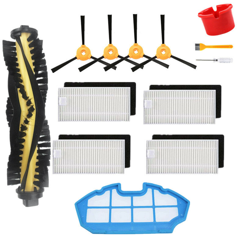 

13pcs Replacements for Ecovacs Deebot N79 N79S Vacuum Cleaner Parts Accessories Main Brush*1 Side Brushes*4 HEPA Filters