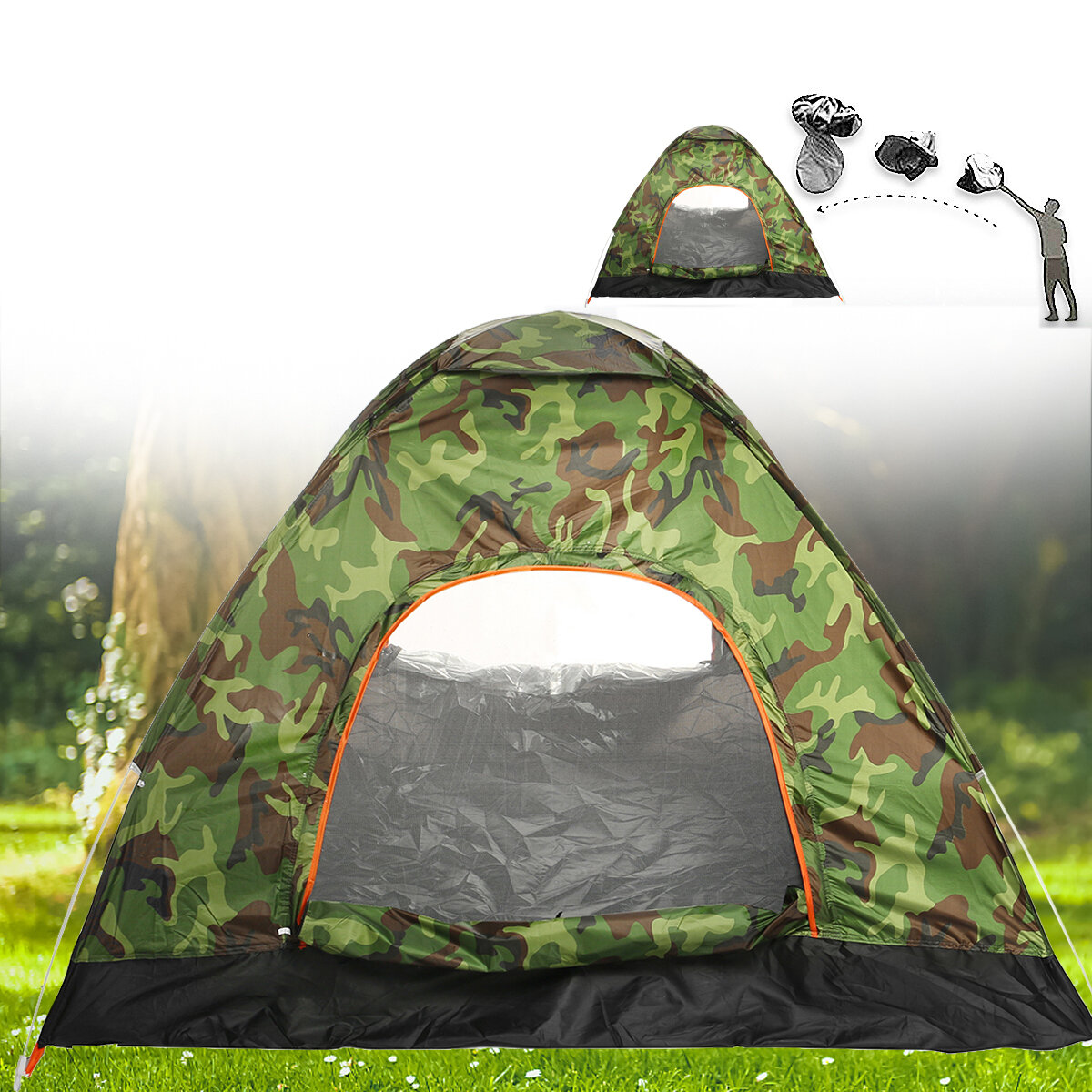 IPRee® Automatyczny namiot na 1-4 osoby, wodoodporny, wiatroszczelny, przeciwsłoneczny, ultralekki na podróże i wędrówki.