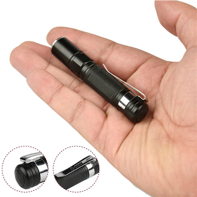

XPE Ultra Bright Zoombale LED AAA Flashlight MINI Torch Waterproof Pocket Light Pen Light Powerful EDC Keychain Flashlig