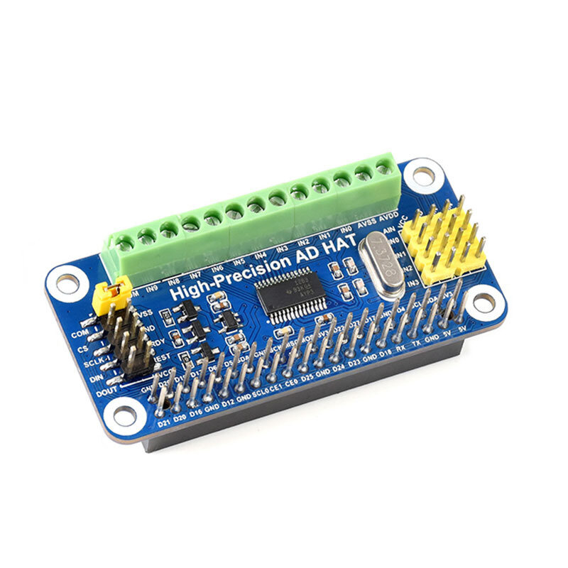 

High-Precision AD Expansion Board Module for Raspberry Pi 10-Channel Modulus ADS1263 Compatible with Jetson Nano