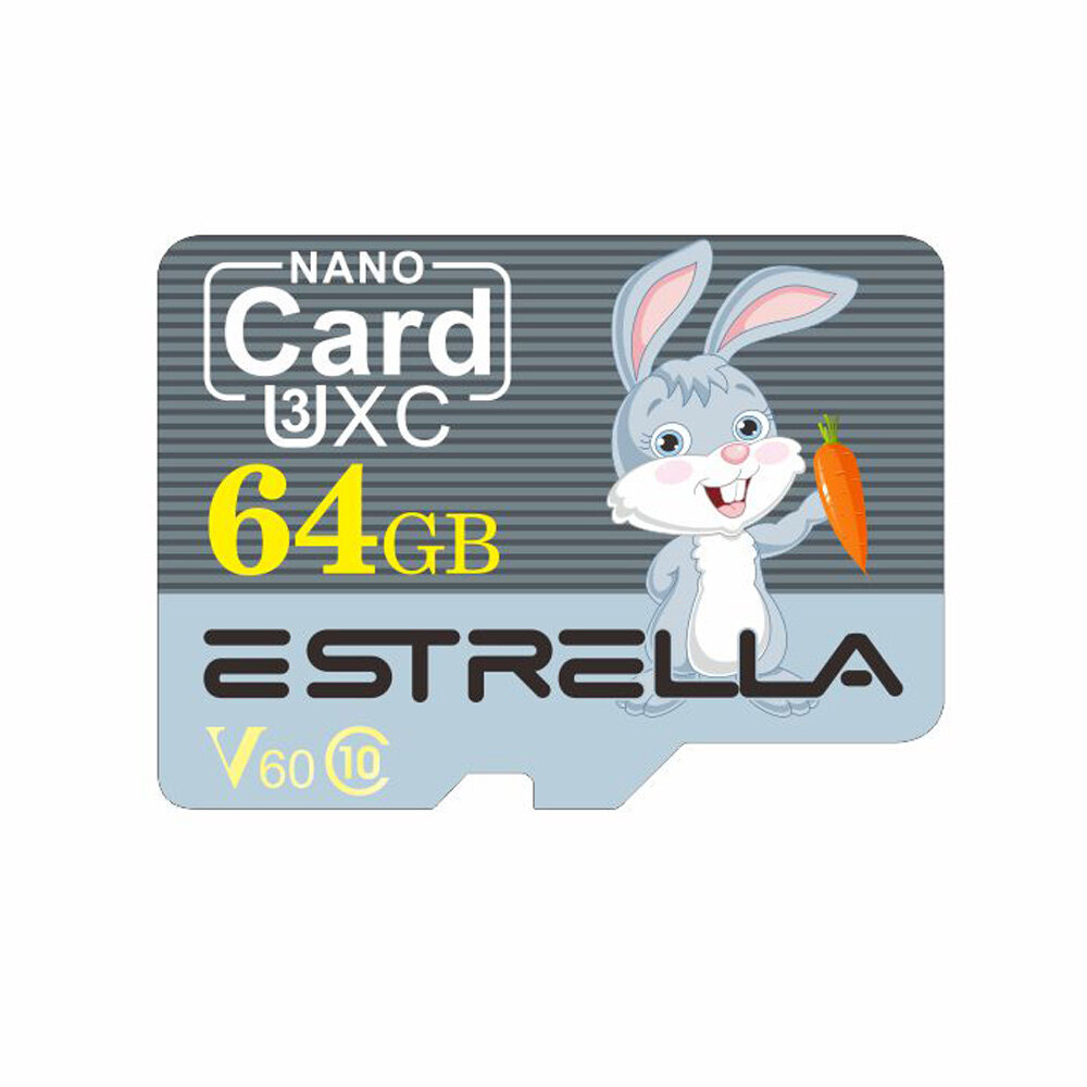 

Карта памяти Estrella 32G 64G TF Card C10 V60 U2 Смарт-карта с адаптером SD для мобильного телефона камера