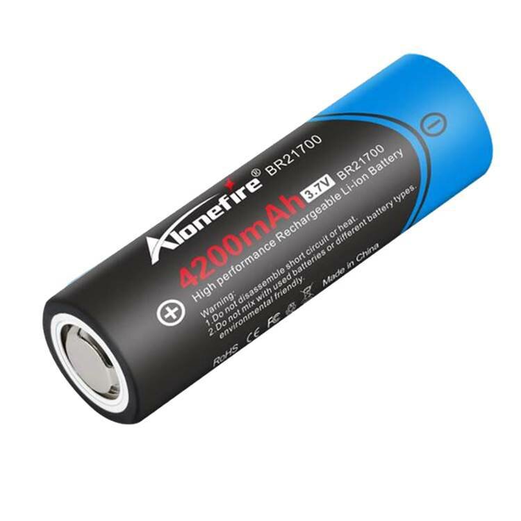 1Pc Alonefire 21700 4200mAh Large Capacity 3.7v Li-ion Battery Rechargeable Lithium Batteries Cell for Flashlight E-bike