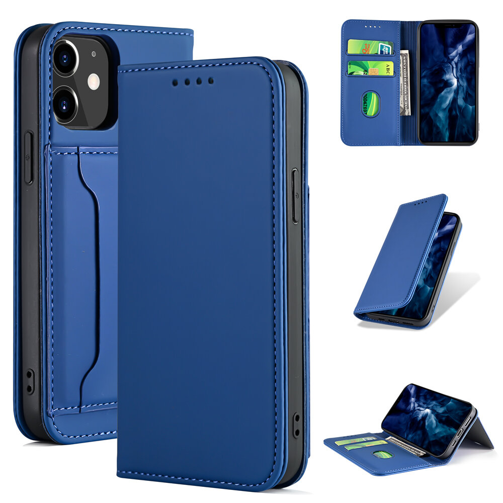 Bakeey for iPhone 12 Pro / 12 Case Business Flip Magnetic with Multi-Card Slots Wallet Shockproof PU