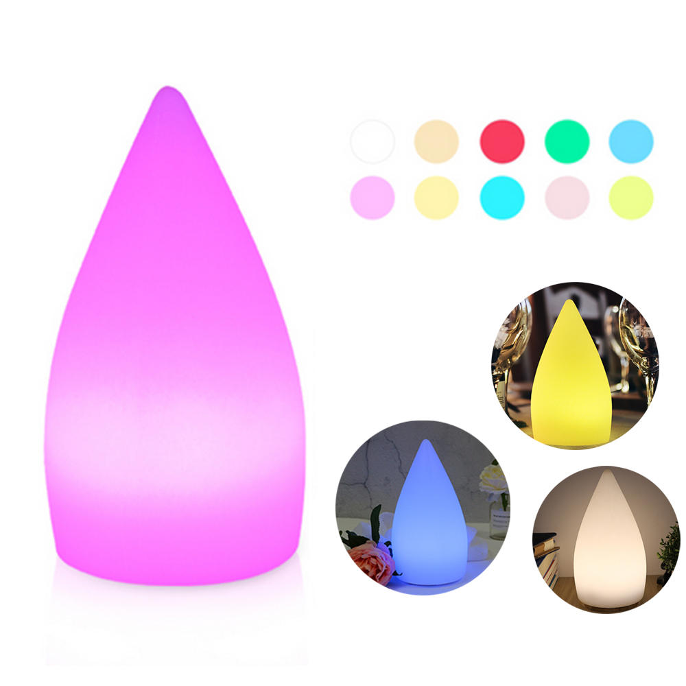 Rechargeable Colorful LED WiFi التطبيق مراقبة Night ضوء ذكي Water Drop Shape Table Lamp متوافق with Alexa Google Home