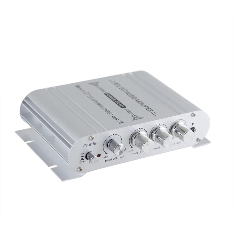 40W HiFi Amplifier 2.1 Channel Amplifier Super Bass DC 12V Large Capatity Filter Audio Amplifier for