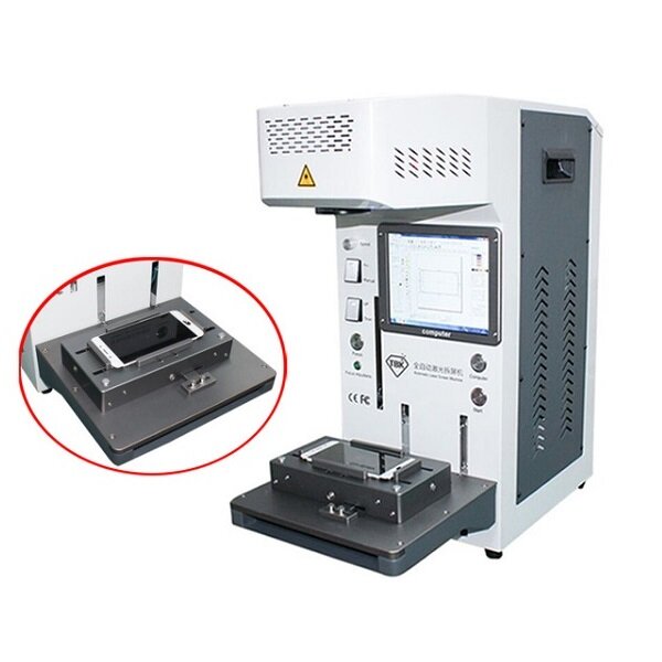 TBK-958A Laser Marking Machine Fully Automatic Autofocus for Iphone 11 Back Cover Separator Dismantling LCD Screen