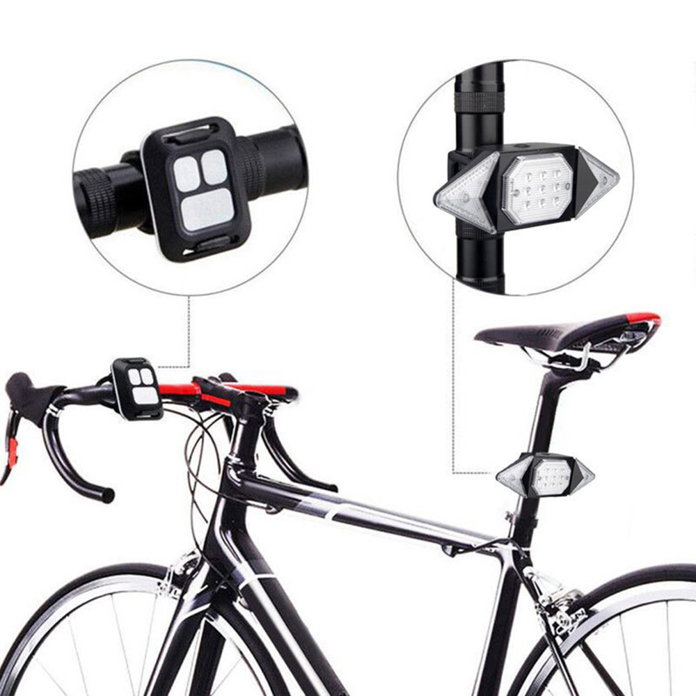 

500mAh Wireless Remote Control Steering Tail Light USB-зарядка Bike Tail Light SMD Бусины Лампы Bike Light