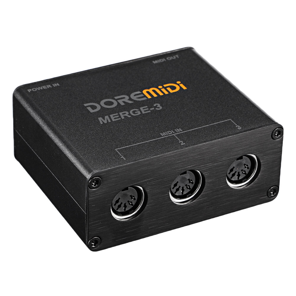 DOREMiDi MIDI Interfaces Controller Merger-3 MIDI Input 2 MIDI Output Support USB Power MERGE-3