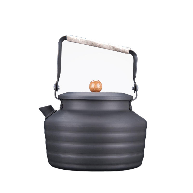 ALOC Alliage d'aluminium Portable 1.3L Outdoor Kettle Camping Picnic Water Teapot Coffee Pot