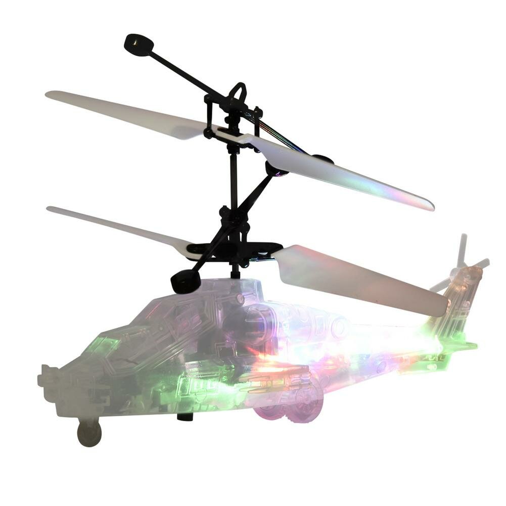 

Gesture Sensing Smart Levitation Led Light Altitude Hold Transparent RC Helicopter Kids Toys