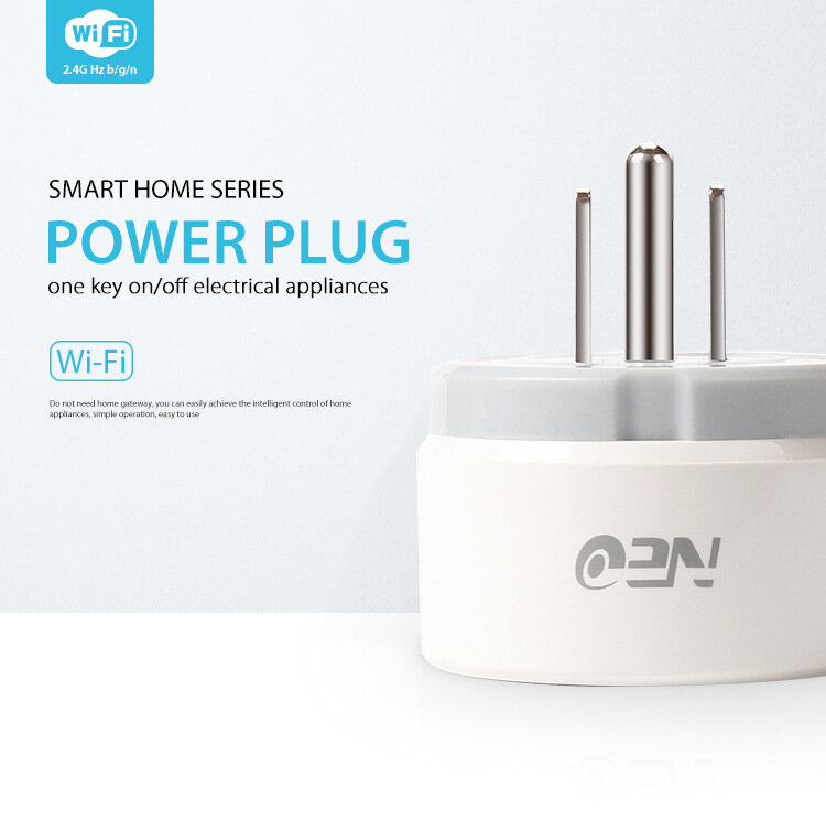 10A Tuya Mini Smart Plug WiFi Smart Socket US Plug Type Power Monitor Wireless Control Compatible Al