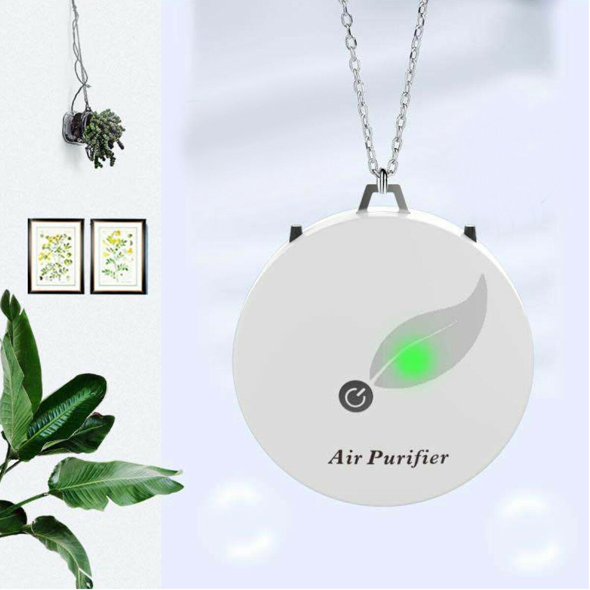 

Wearable Mini Air Purifier Necklace Portable Negative Ion Generator Remove PM2.5 Formaldehyde
