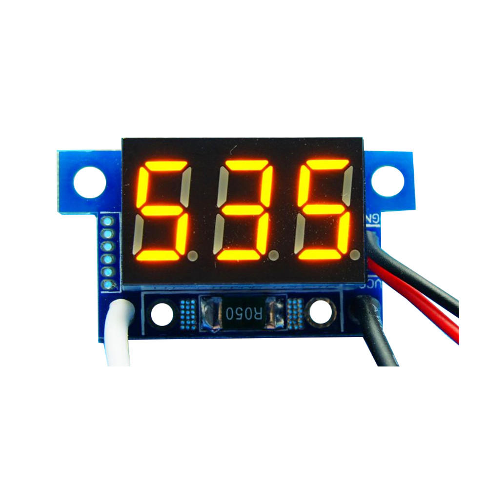 

3pcs Yellow Light Mini 0.36 Inch DC Current Meter DC0-999mA 4-30V Digital Display With Reverse Connection Protection Amm