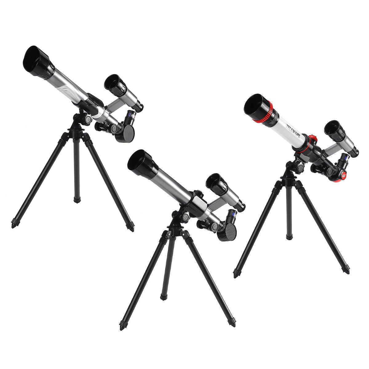 三脚付き20X/30X/40X天体望遠鏡 HD 360°回転可能 高精細望遠鏡 アウトドア観察科学実験用