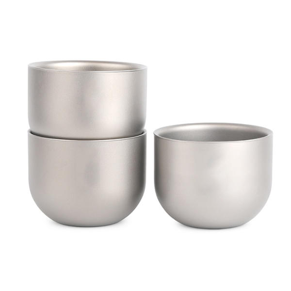 Keith 1 Pcs 150ml Water Cup Pure Titanium Camping Travel Portable Tea Cup Double Anti-scalding Cup