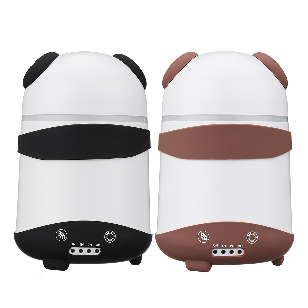 二重加湿器空気オイルディフューザーアロマミストメーカーLED漫画Pandaホームオフィス用スタイルUSプラグ