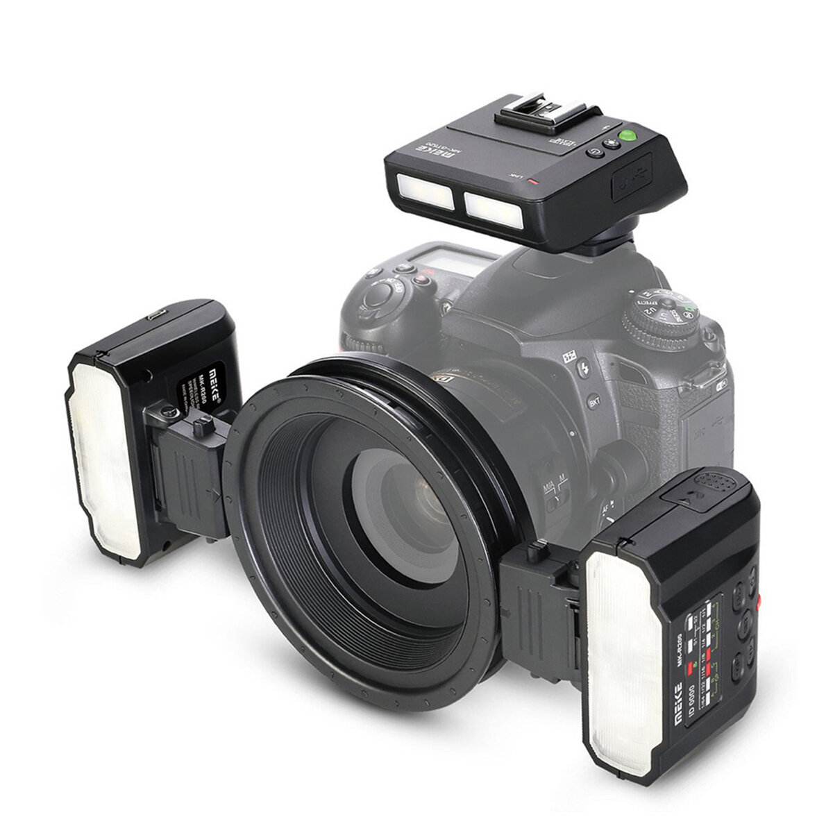 Meike MK-MT24 Wireless Dual-head Macro Twin Lite Speedlight Flash Light Lamp Trigger for Nikon for S