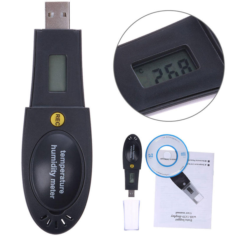HT-163 Barometric Pressure Temperature Humidity Data Logger USB Thermometer NEW 