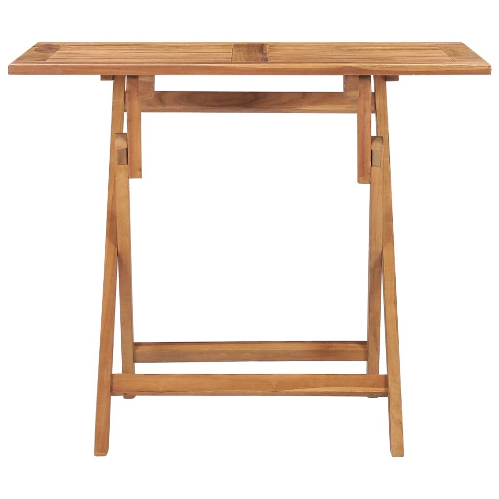 

Folding Garden Dining Table 35.4"x23.6"x29.5" Solid Teak Wood