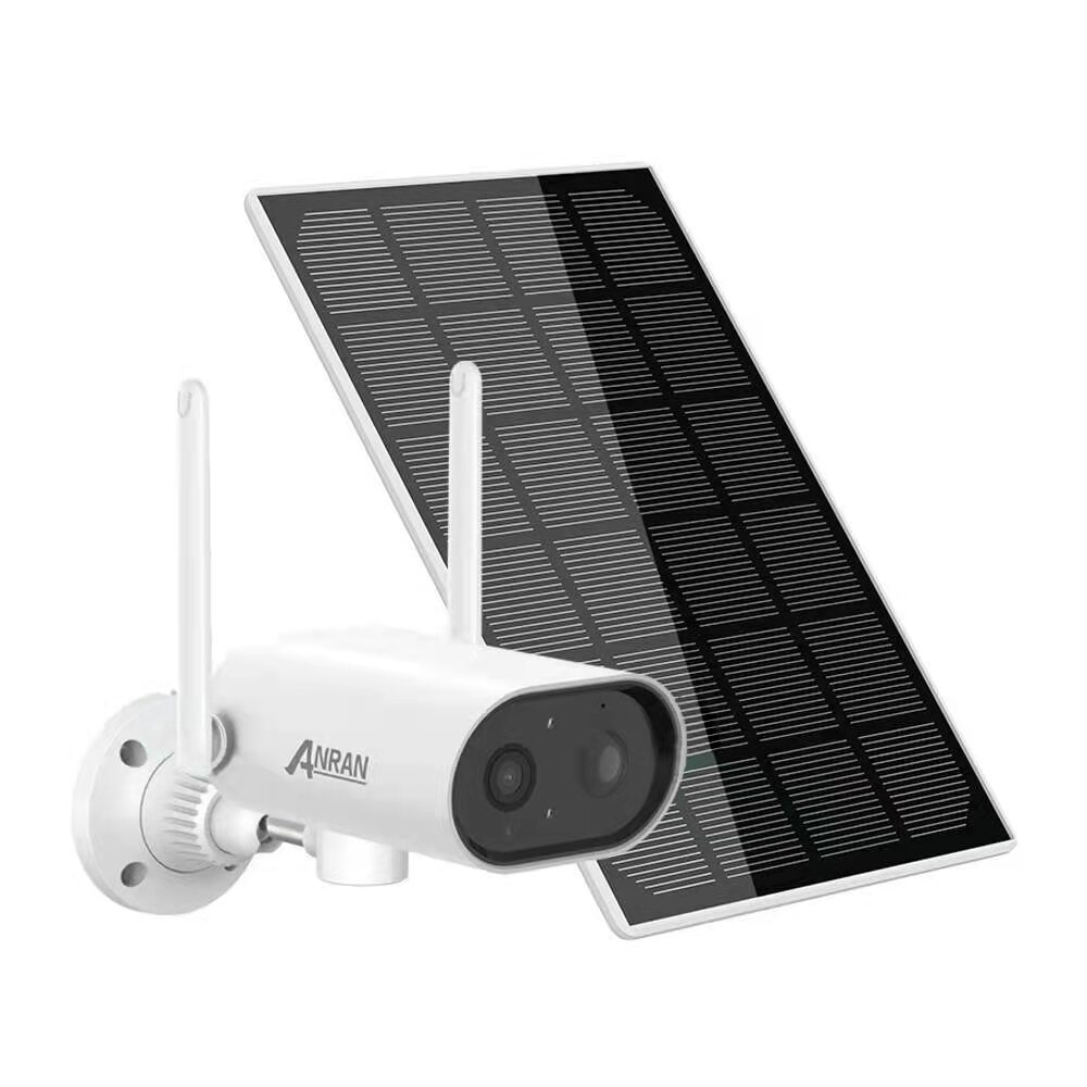 Anran 2K/3MP WIFI Outdoor Security Camera Solar Powered 25m Color Night Vision 180? Remote Pan-Tilt 